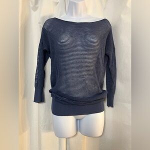 Stile Benetton Women’s Open Knit Mesh Sweater